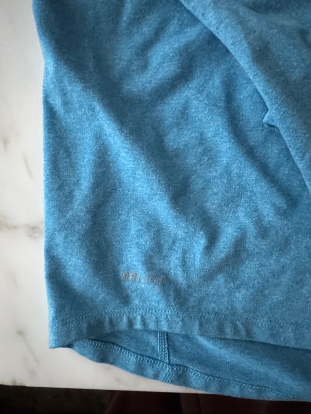 Nike Dri-FIT Blue Heather Running Top - Picture 6 of 9